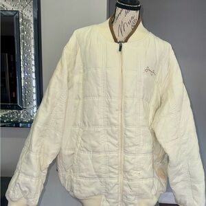 Sean John Cream Bomber Jacket suede